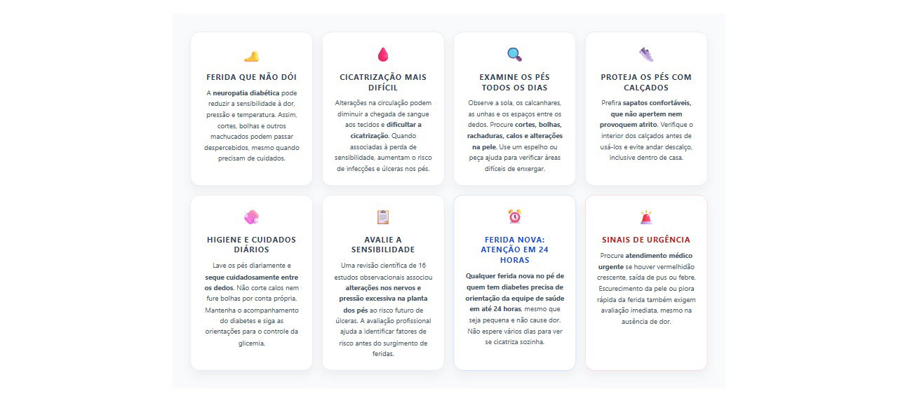 Ferida no pé de quem tem diabetes: 8 cuidados essenciais e sinais de alerta