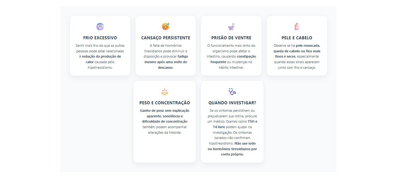 Frio excessivo e cansaço: 6 sinais que podem indicar problemas na tireoide