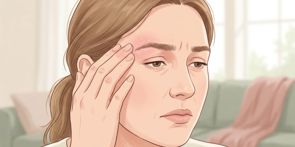 Sobrancelhas descamando e coçando podem indicar dermatite seborreica ou outras condições que irritam a pele.