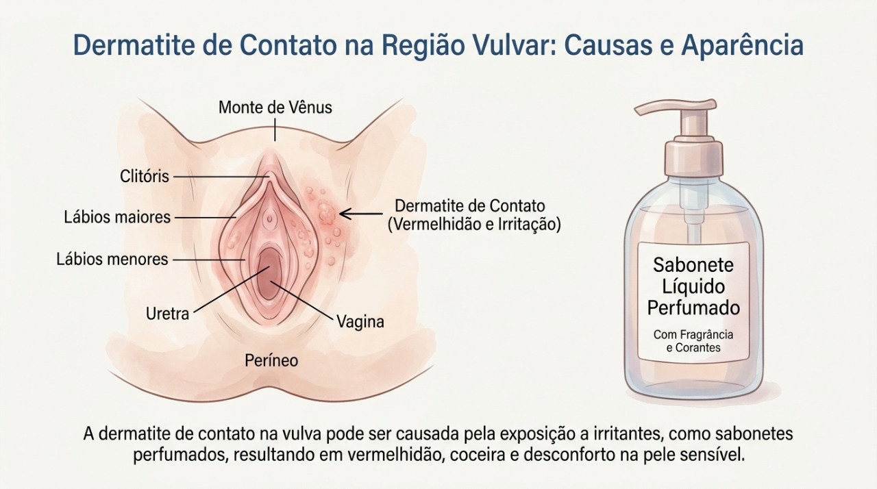 Fragrâncias e conservantes presentes em sabonetes podem irritar a pele da vulva e provocar coceira e vermelhidão.
