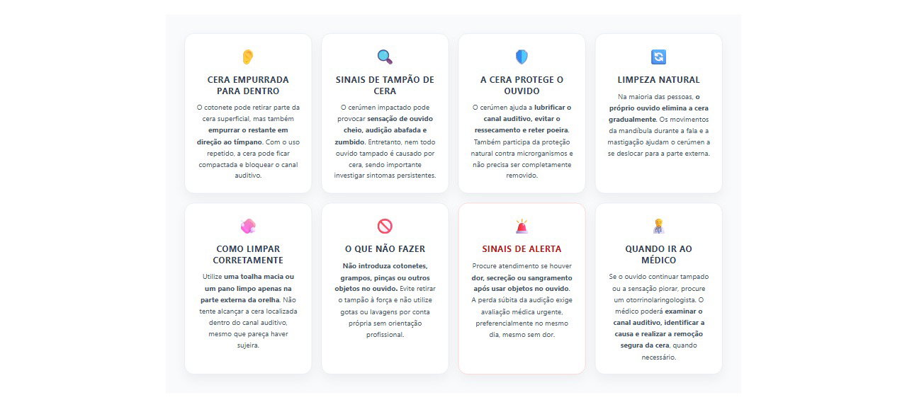 Cotonete deixa o ouvido tampado: 8 fatos e cuidados para evitar o acúmulo de cera