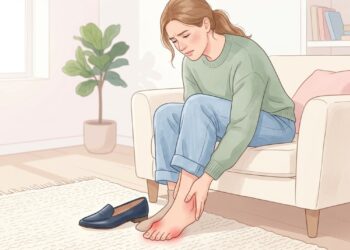Sapatos fechados e apertados podem pressionar o joanete, provocando dor, vermelhidão e inchaço.