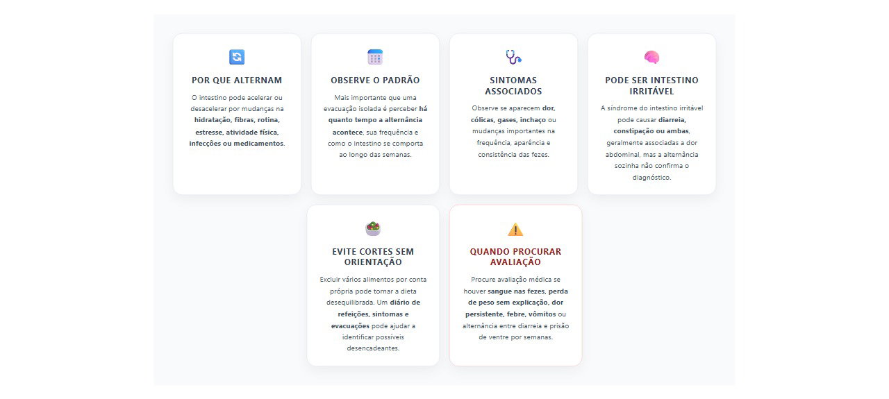 Fezes soltas e presas: sinais de quando a mudança do intestino merece atenção