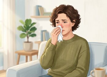 Nariz escorrendo todos os dias pode estar relacionado à irritação da mucosa nasal.