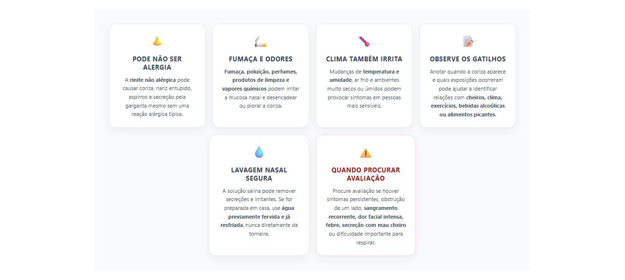 Nariz escorrendo todo dia sem gripe: principais irritantes e sinais de alerta