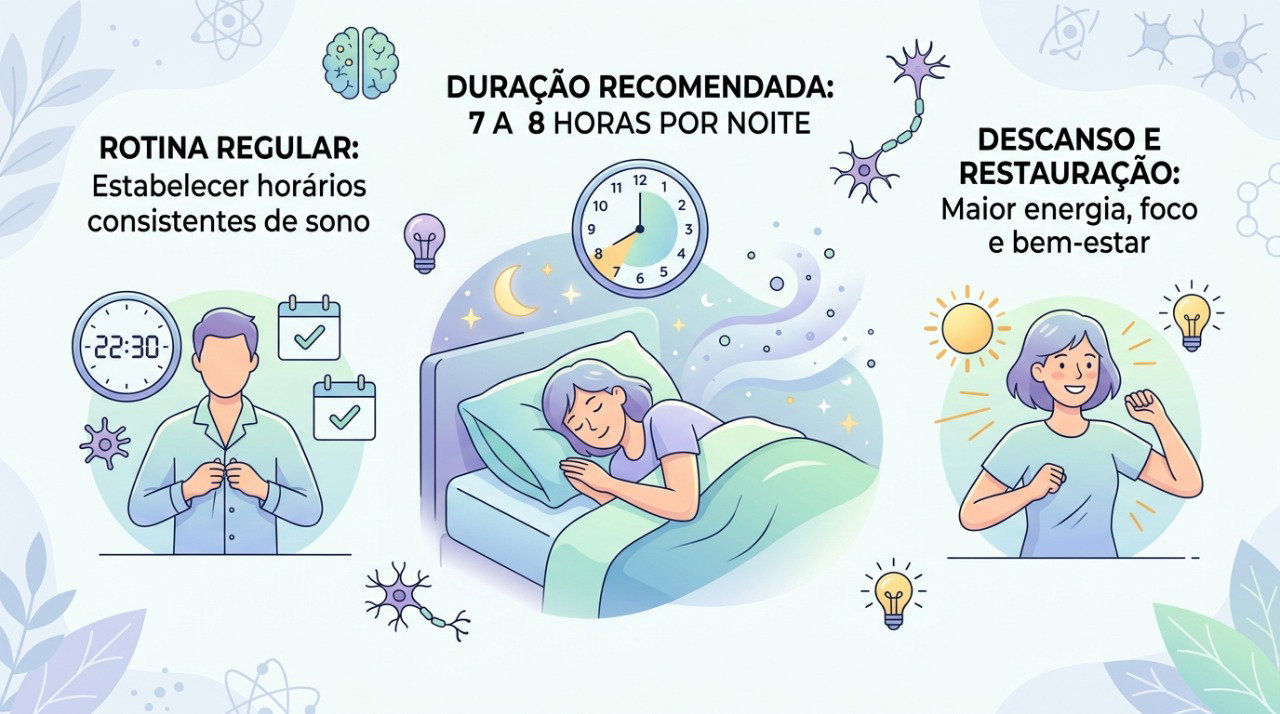 Duração, qualidade e regularidade do sono ajudam a determinar se o descanso está adequado.