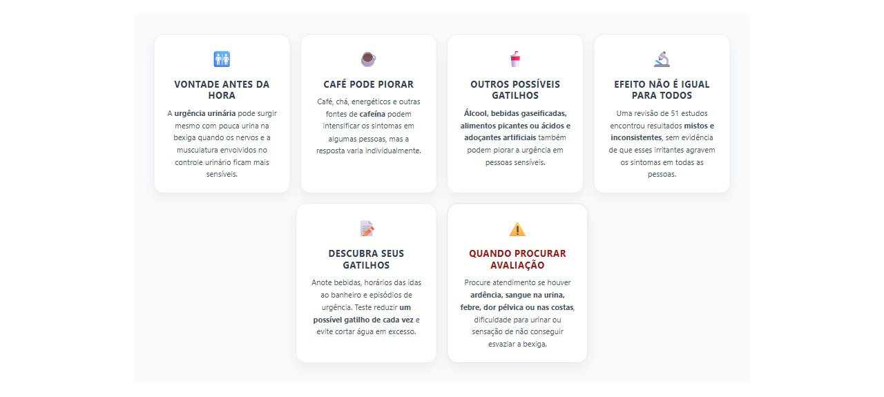 Vontade de urinar com a bexiga vazia: café e outros gatilhos que podem piorar