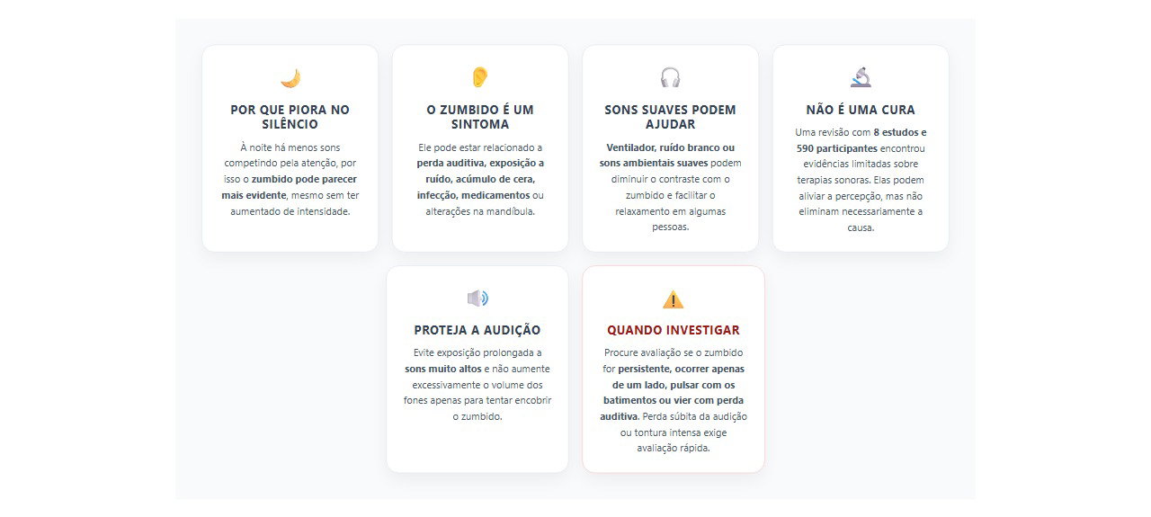Zumbido no ouvido à noite: por que piora no silêncio e quando investigar