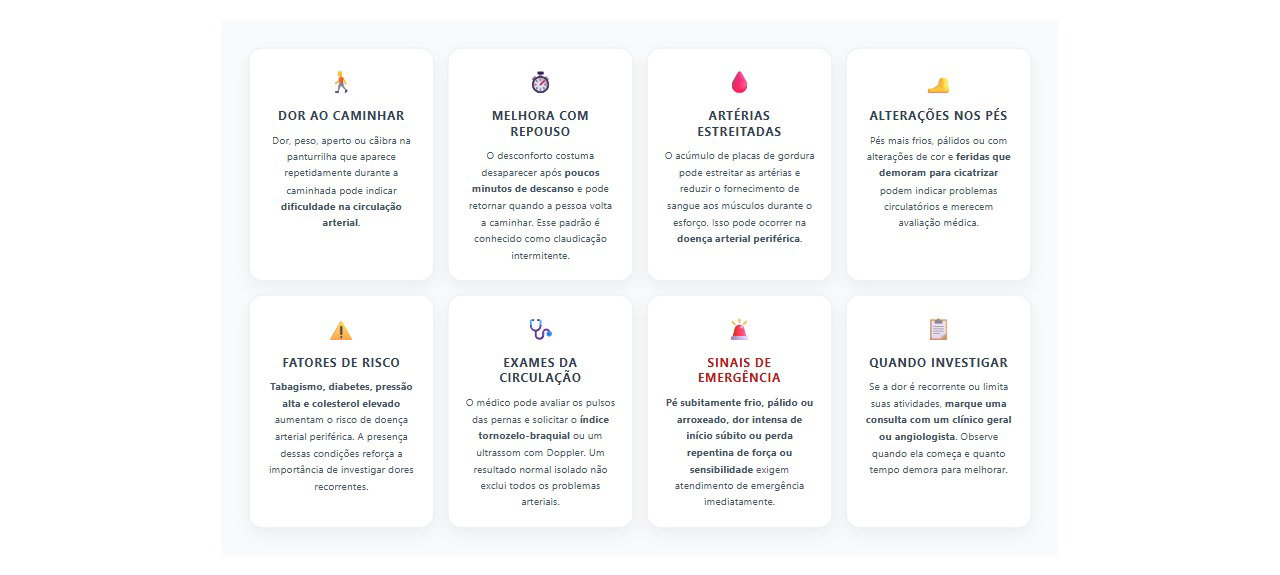 Dor na panturrilha ao caminhar: 8 sinais de alerta para a circulação