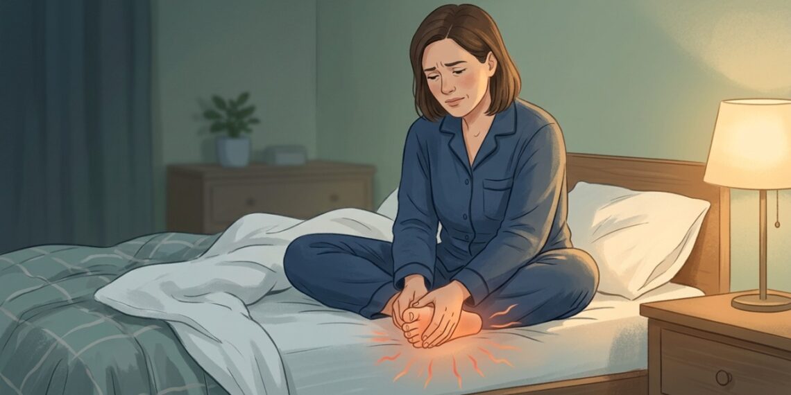Queimação nos pés que piora à noite pode estar relacionada à glicose elevada e à neuropatia diabética.
