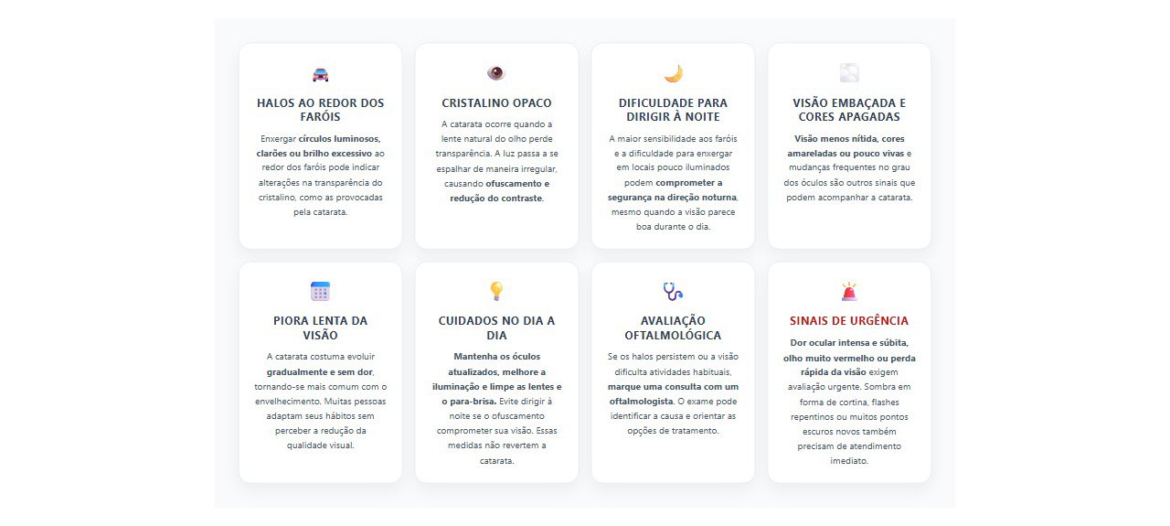 Halos nos faróis à noite: 8 sinais de catarata e quando procurar um oftalmologista