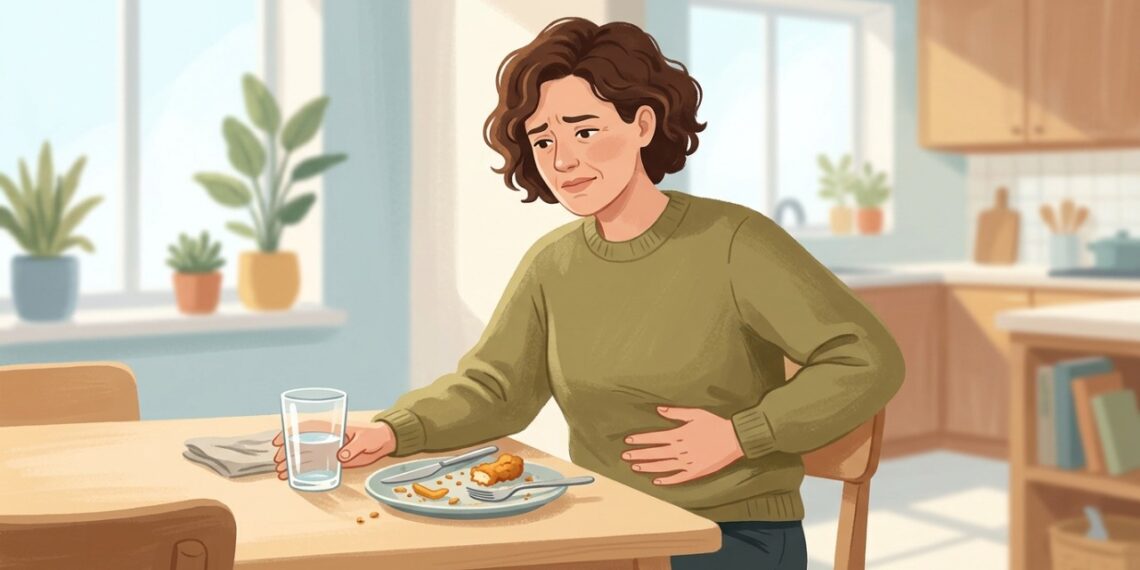 Dor do lado direito da barriga após comer frituras pode indicar problemas na vesícula biliar.