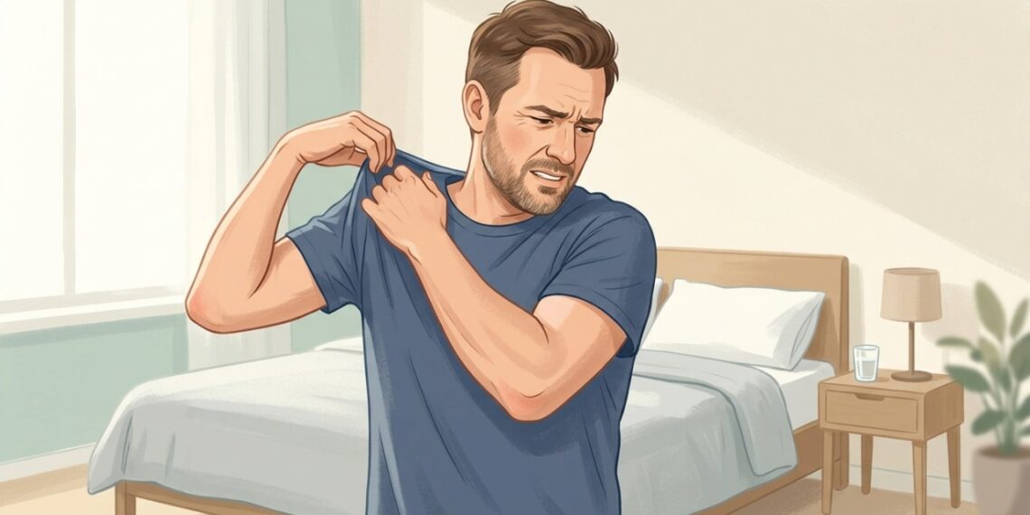 Dor e rigidez progressiva no ombro podem dificultar movimentos simples, como levantar o braço e vestir uma camiseta.
