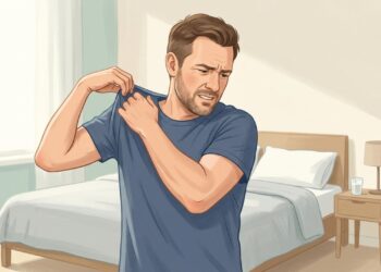 Dor e rigidez progressiva no ombro podem dificultar movimentos simples, como levantar o braço e vestir uma camiseta.