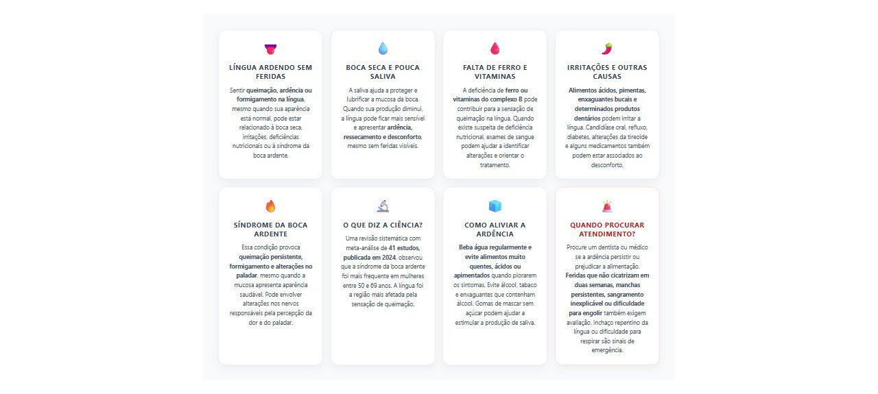 Língua ardendo sem feridas: 8 sinais, possíveis causas e cuidados para aliviar a queimação