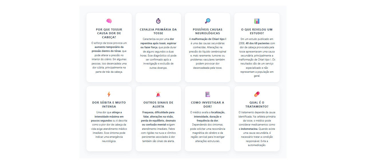 Dor de cabeça ao tossir: 8 causas, sinais de alerta e cuidados importantes