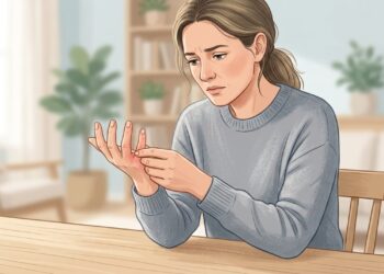 Apoiar o cotovelo por muito tempo pode comprimir o nervo ulnar e provocar dormência no mindinho e no dedo anelar.