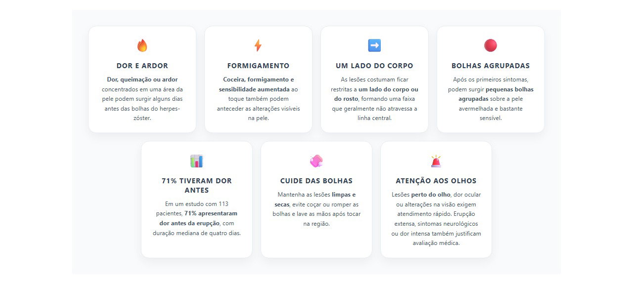 Cobreiro: 7 sinais que podem aparecer antes e depois das bolhas