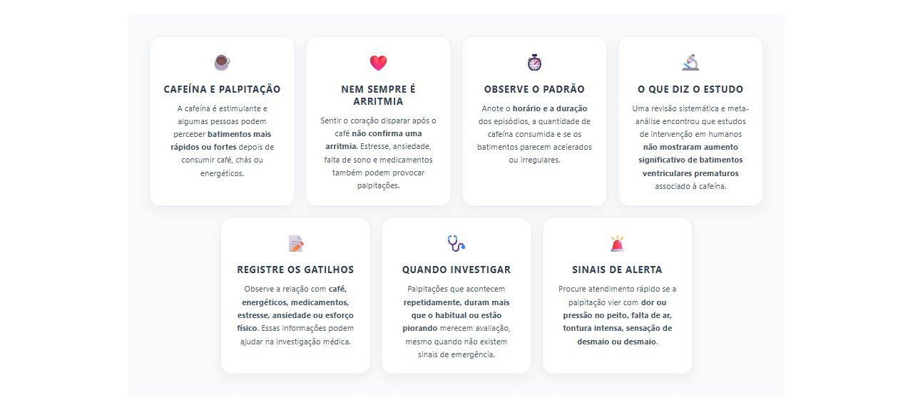 Palpitação depois do café: 7 sinais para saber quando investigar