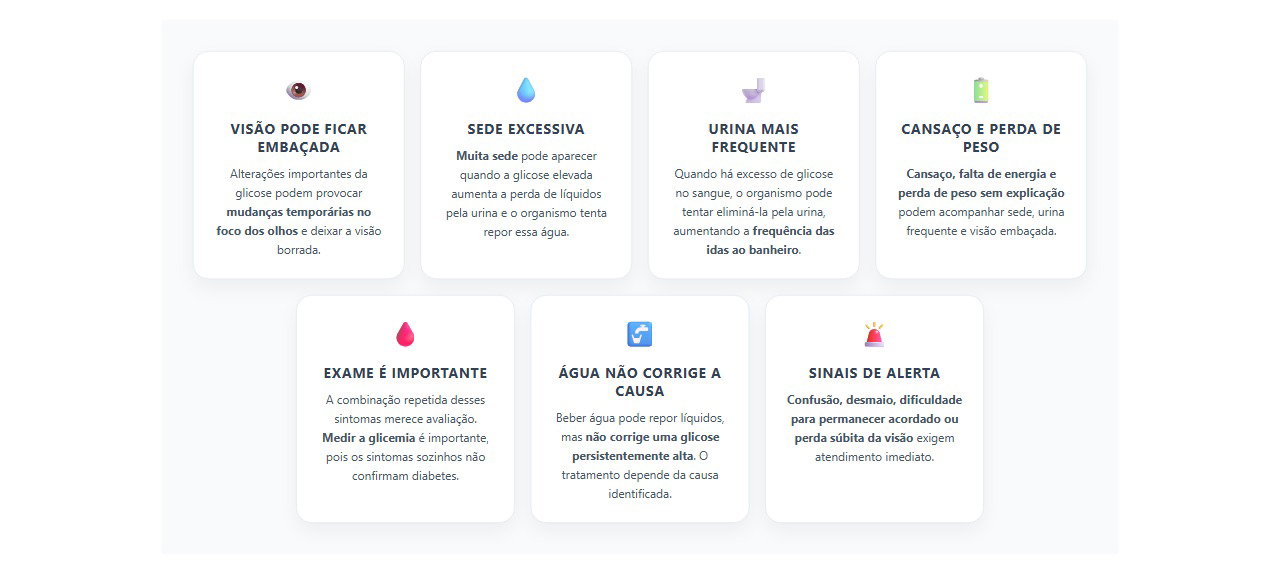 Visão embaçada, muita sede e urina frequente: 7 sinais para checar a glicose