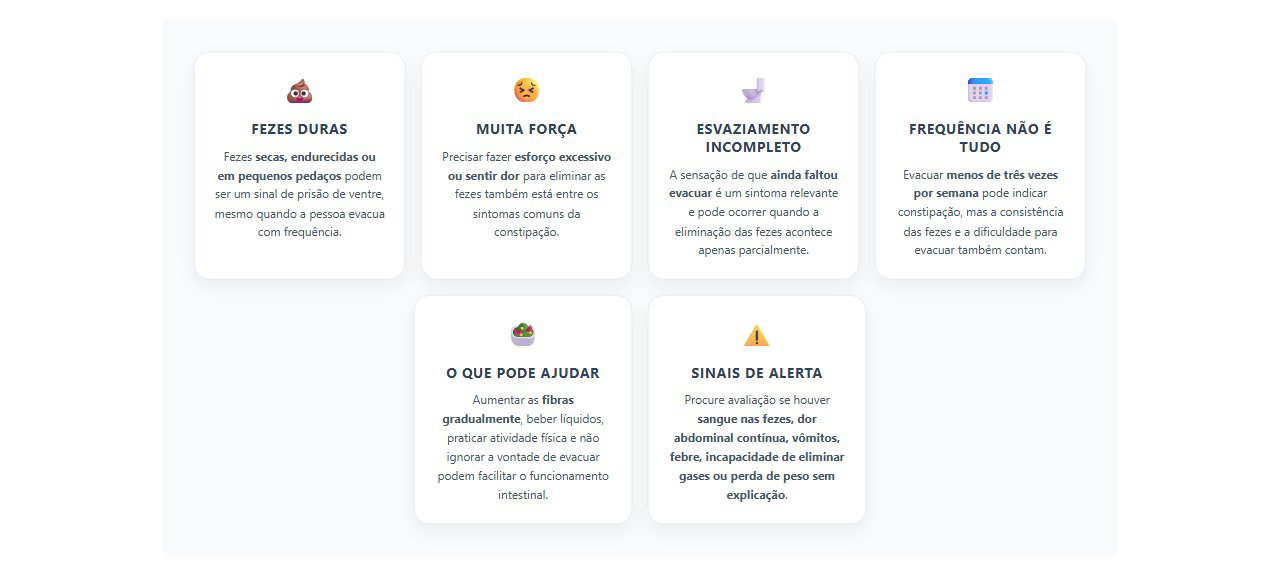 Sinais de que as fezes duras já podem indicar prisão de ventre