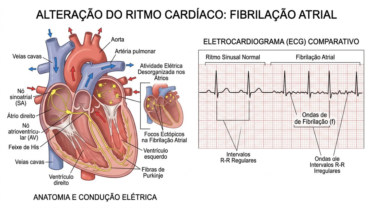 O eletrocardiograma pode ajudar a registrar alterações no ritmo do coração durante a investigação.