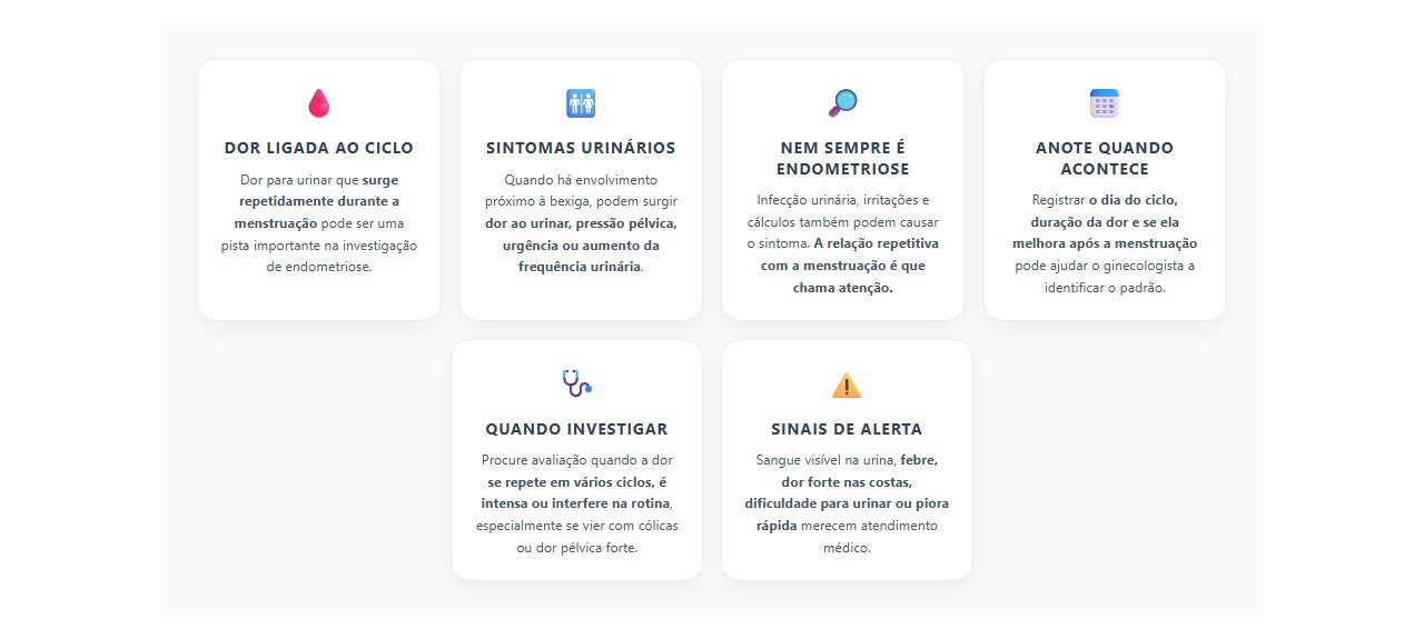 Dor ao urinar na menstruação: sinais que podem ajudar a investigar endometriose
