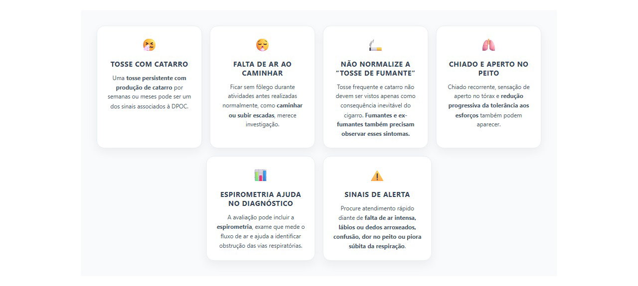 Tosse com catarro e falta de ar: sinais que podem indicar DPOC
