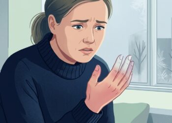 Mudança de cor nos dedos com o frio pode ser sinal de fenômeno de Raynaud.