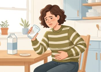 Leite pode provocar gases, inchaço e desconforto em pessoas com intolerância à lactose.