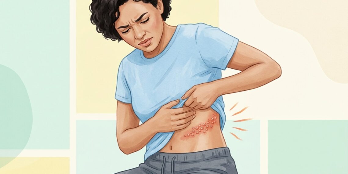 Ardência e formigamento de um lado do corpo podem aparecer antes das bolhas do cobreiro.