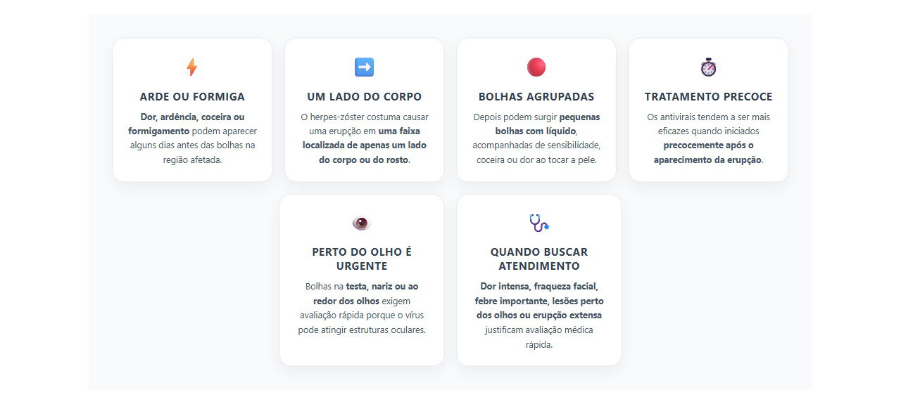 Cobreiro: sinais que podem surgir antes das bolhas