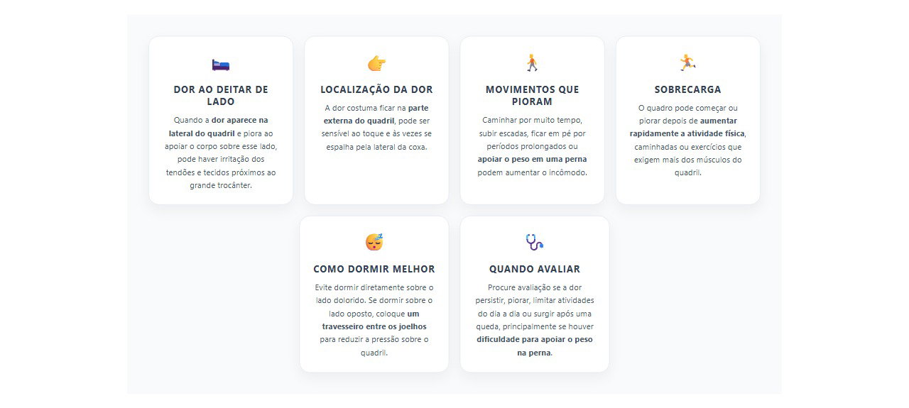 Sinais de dor lateral no quadril e como aliviar durante o sono