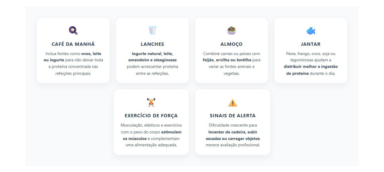 Proteína depois dos 60: como distribuir ao longo do dia