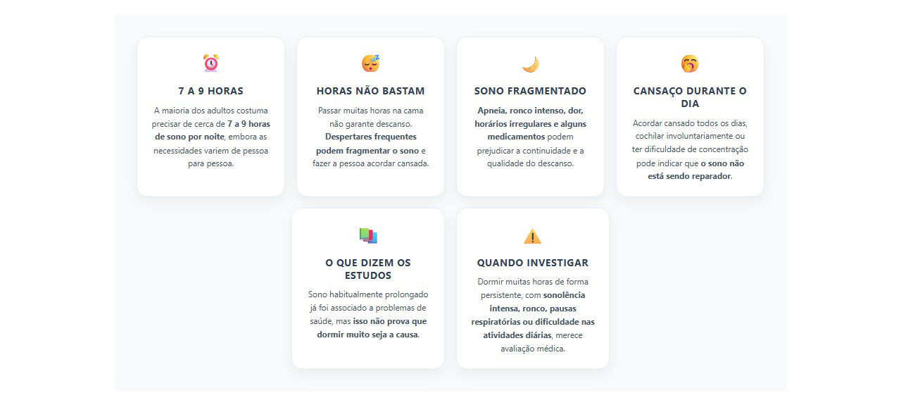 Dormir mais de 9 horas e acordar cansado: sinais para observar