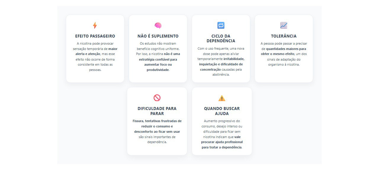 Nicotina para foco: os sinais de que o uso pode virar dependência