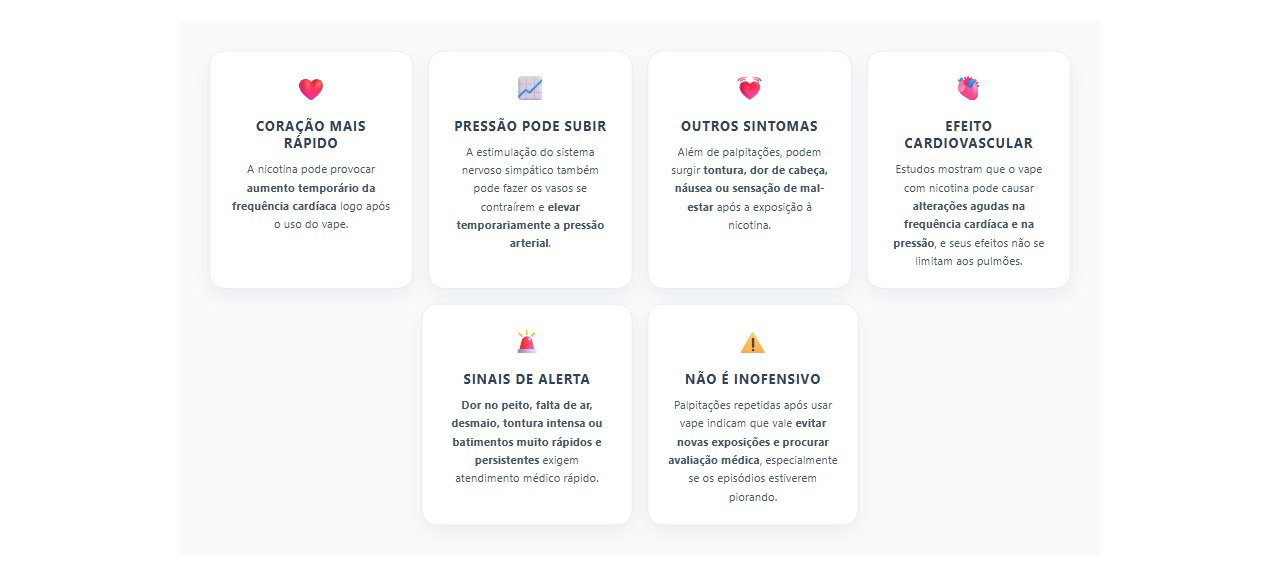 Vape e coração acelerado: sinais que merecem atenção