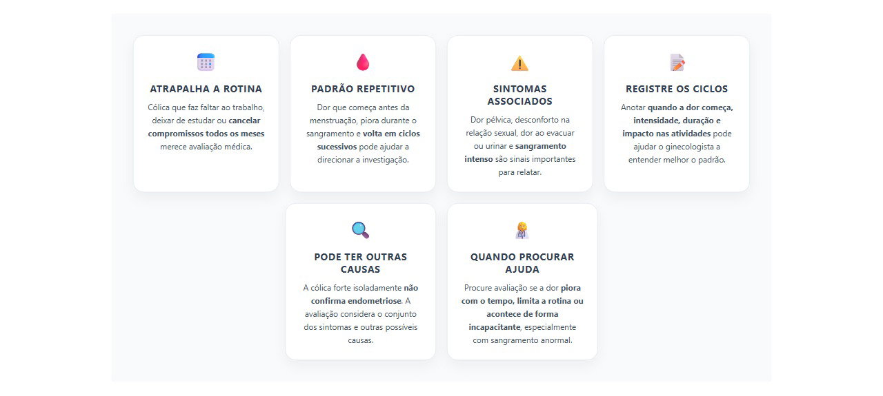 Cólica forte todo mês: sinais de que a dor merece investigação