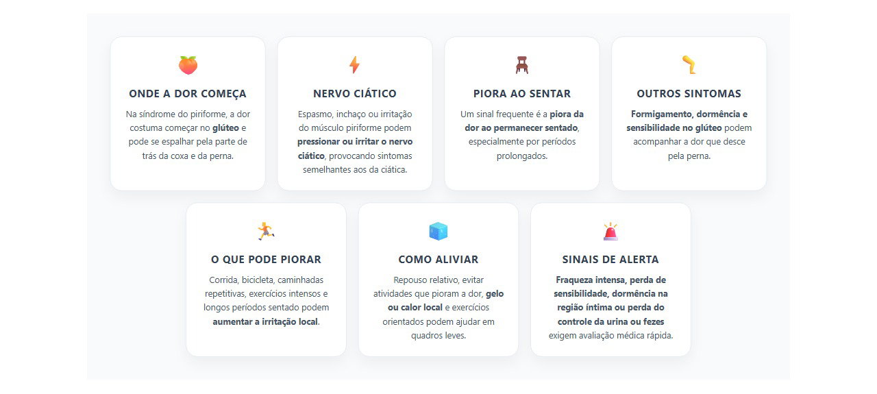Dor no glúteo que desce pela perna: sinais que podem indicar irritação do piriforme