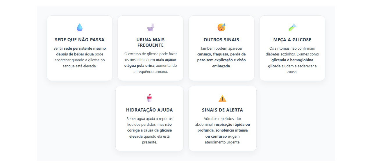 Glicose alta: sinais que podem aparecer juntos