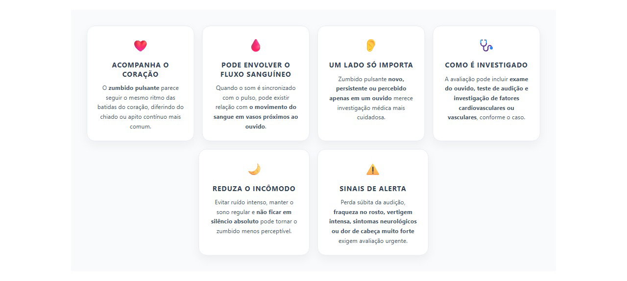 Zumbido pulsante: sinais que mudam a avaliação