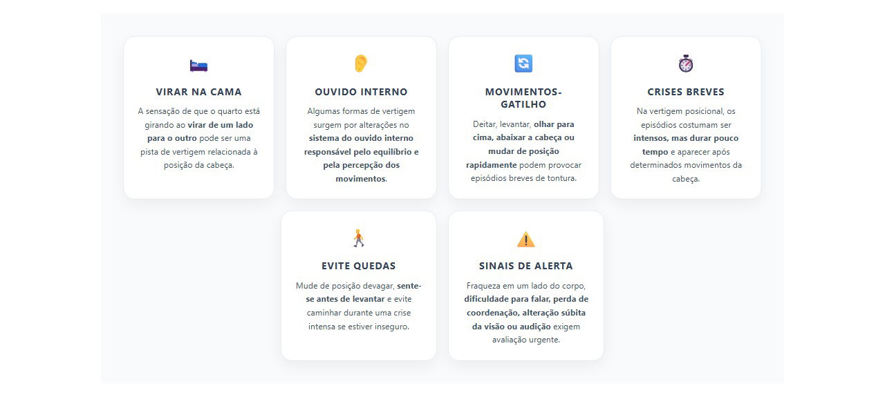 Tontura ao virar na cama: sinais típicos da vertigem posicional