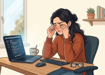 Ardor nos olhos e visão embaçada após muito tempo de tela podem estar ligados ao ressecamento ocular.