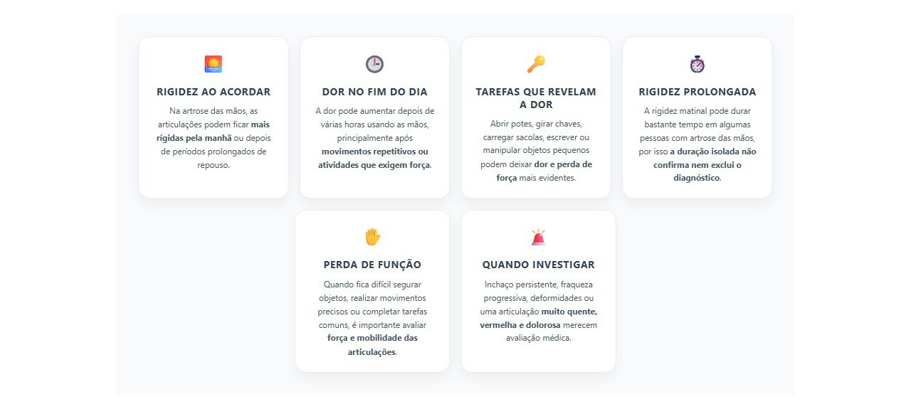 O que o horário da dor nas mãos pode revelar
