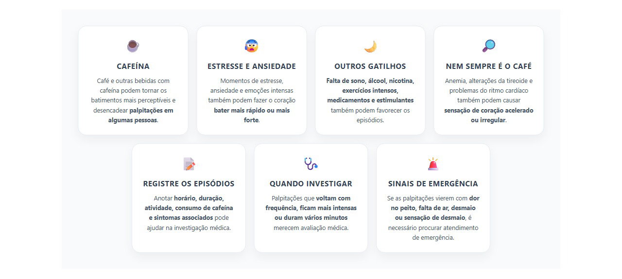 Coração acelerado: 7 pontos para observar nas palpitações