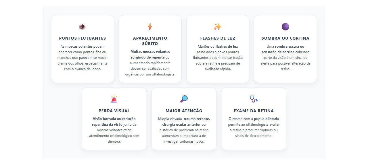 Moscas volantes: sinais de alerta para a retina