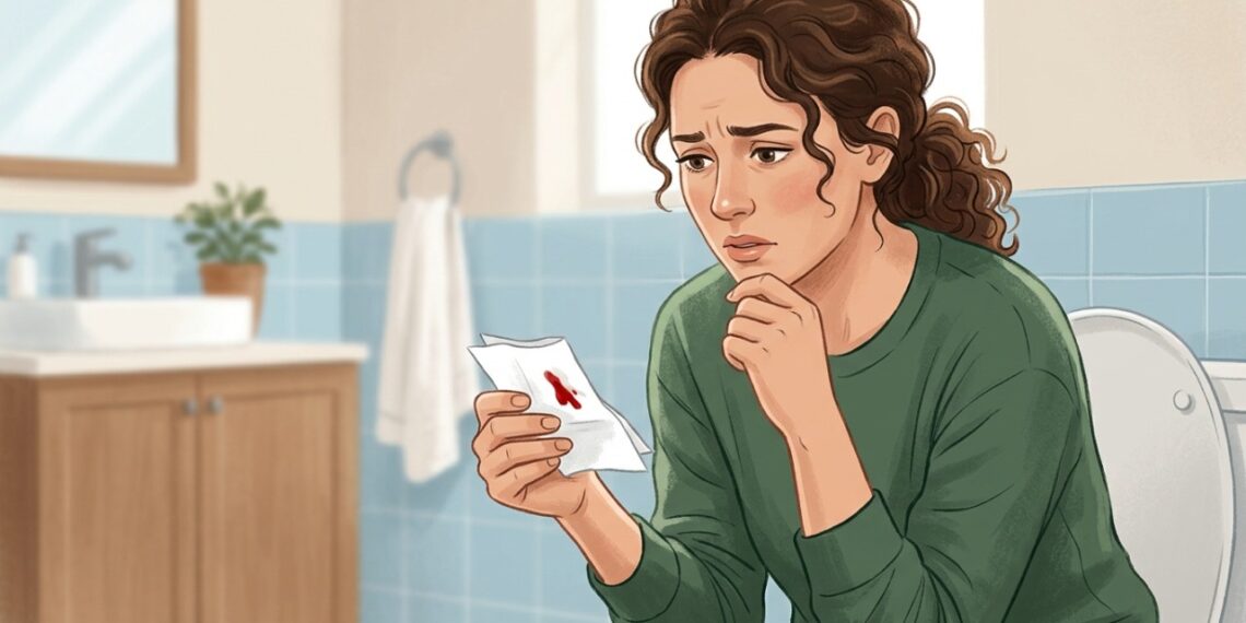 Sangue vermelho vivo no papel e coceira podem estar relacionados a hemorroidas.