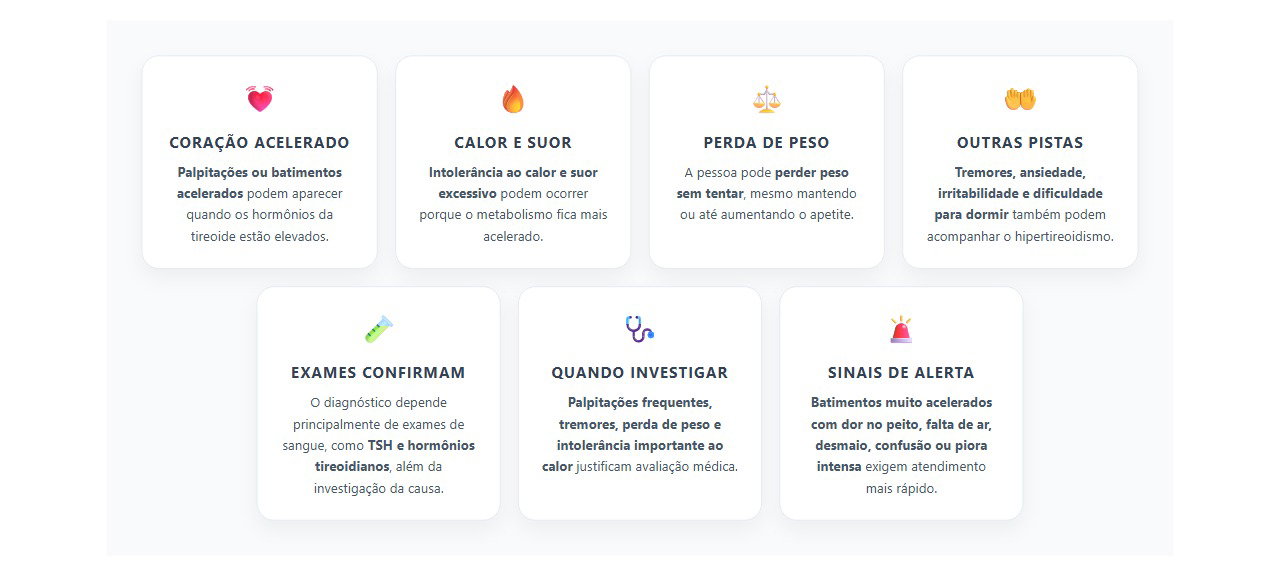 Coração acelerado e perda de peso: quando investigar a tireoide