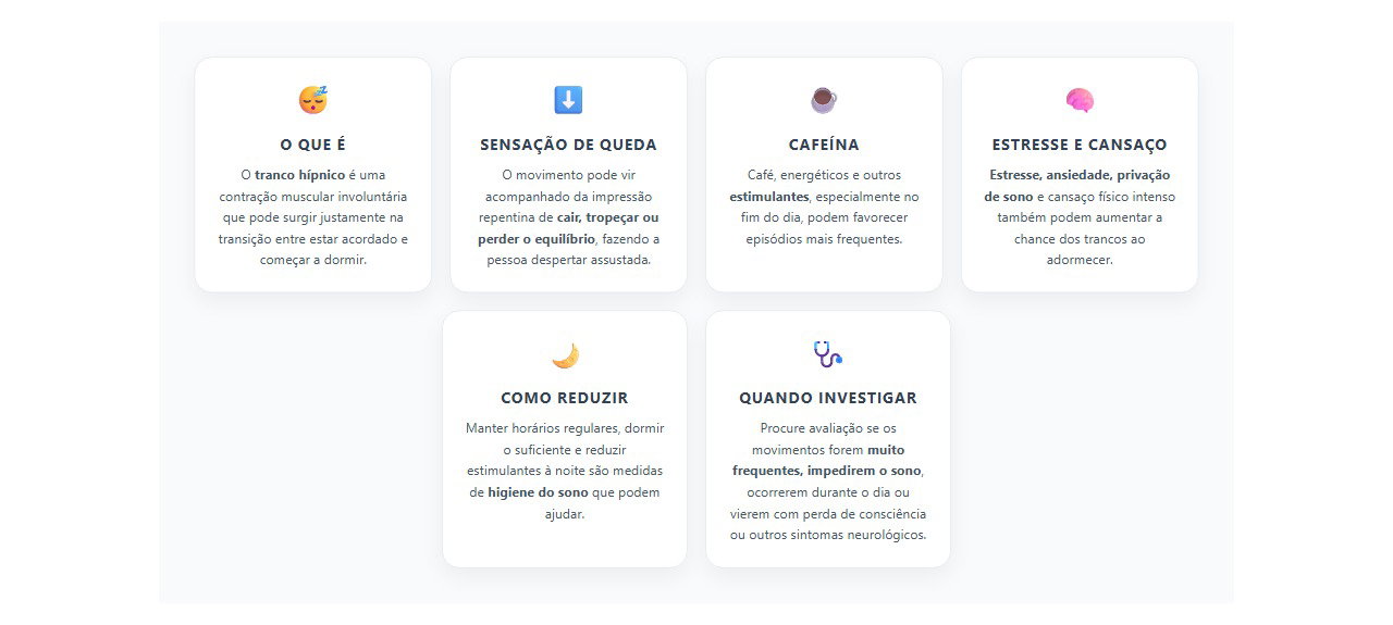 Tranco ao dormir: o que pode causar e quando procurar ajuda