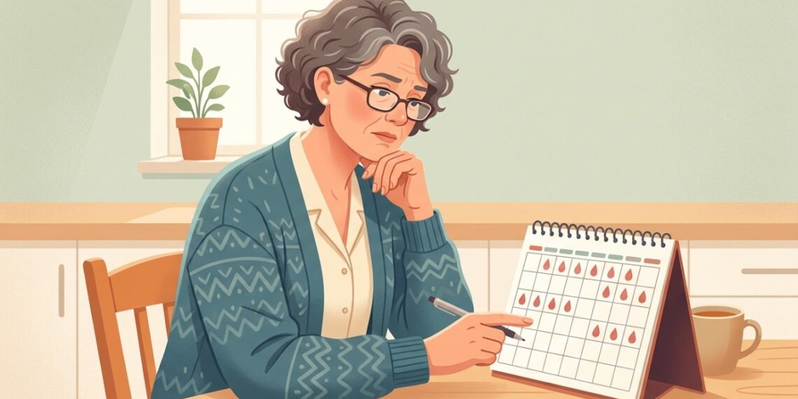 A menstruação irregular pode ser um dos primeiros sinais da transição para a menopausa.